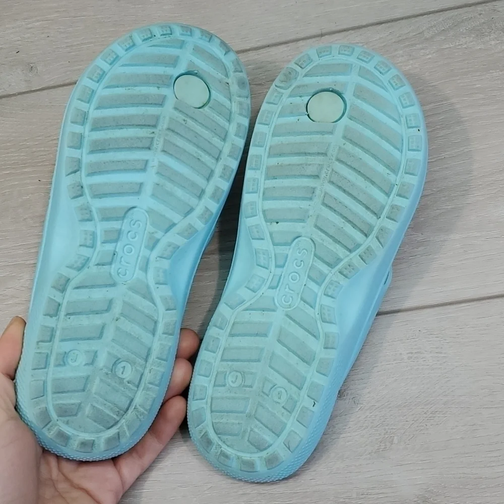 Crocs Kids Girls Outdoor Rubber Sandals Flip Flop shoes sz J1